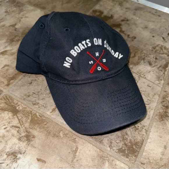 Men’s Unisex  No Boats on Sunday Beer Liquor Brand Nautical Dad Style Worn Hat - Picture 3 of 15